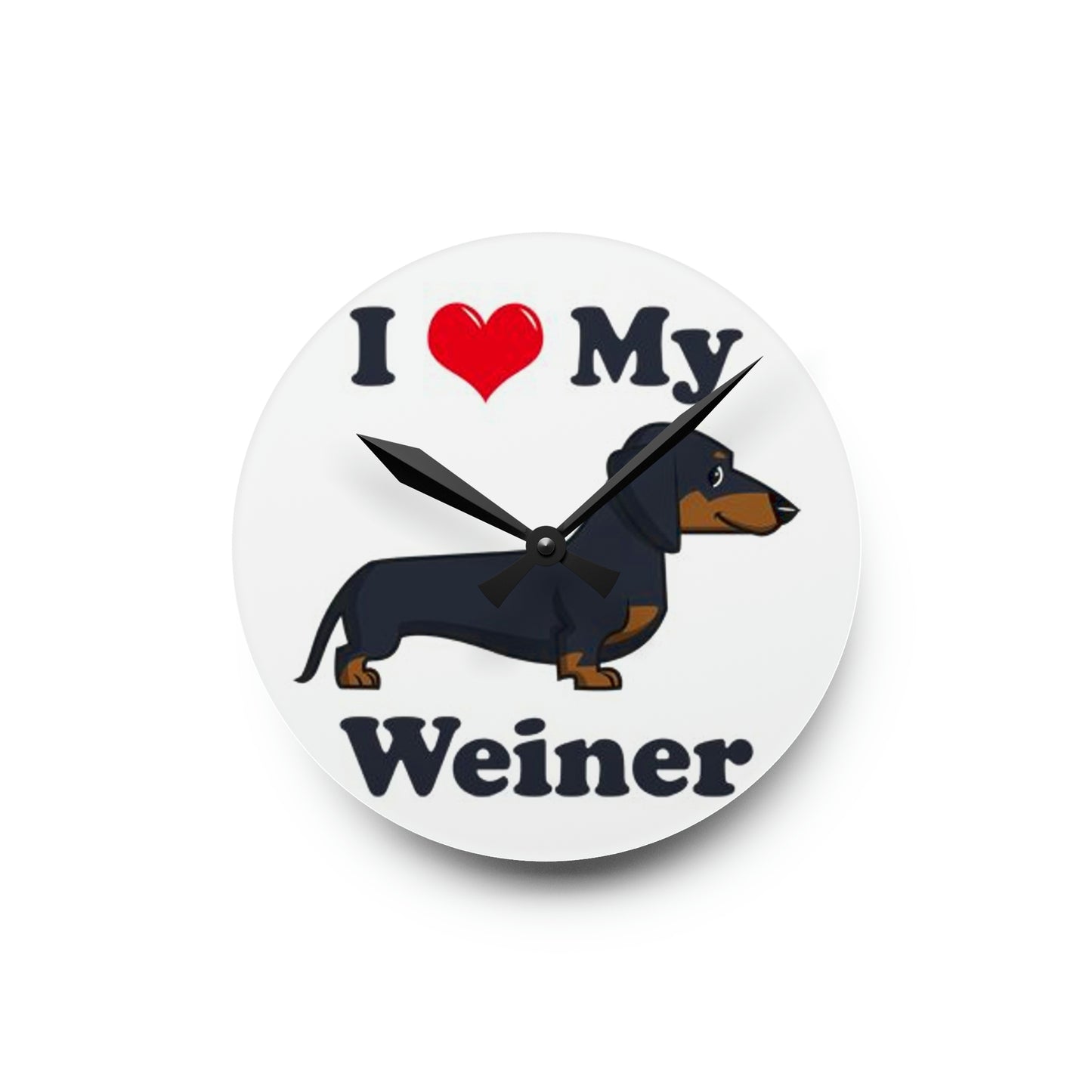 Dachshund Acrylic Wall Clock