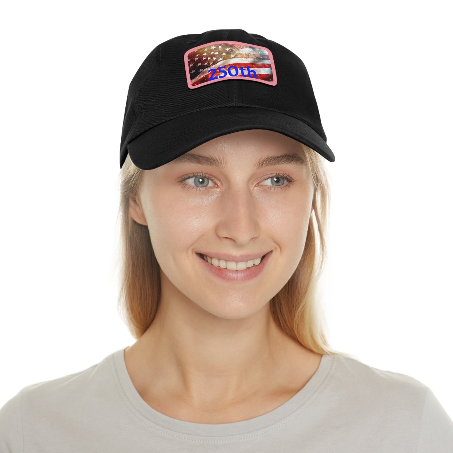 Patriotic Dad Hat with Leather Patch, American Flag Cap, Father's Day Gift, Casual Wear, Summer Accessory