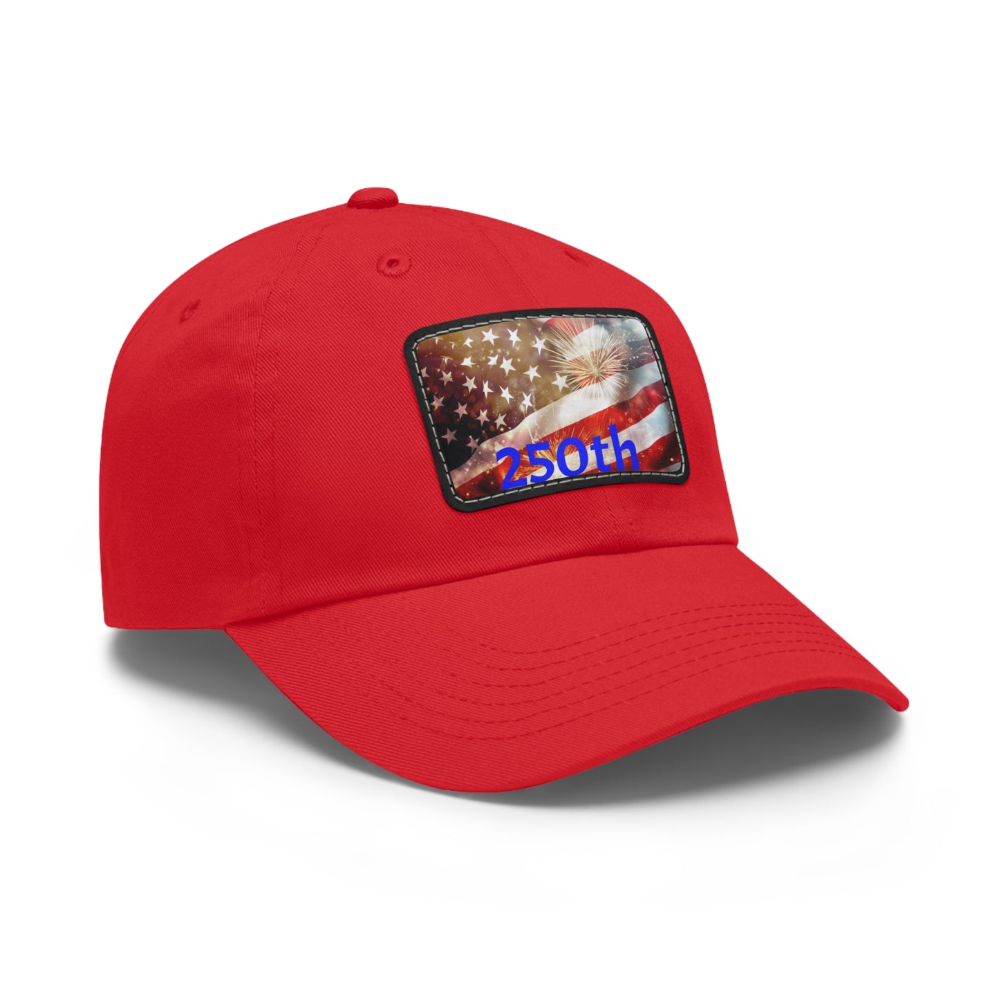 Patriotic Dad Hat with Leather Patch, American Flag Cap, Father's Day Gift, Casual Wear, Summer Accessory