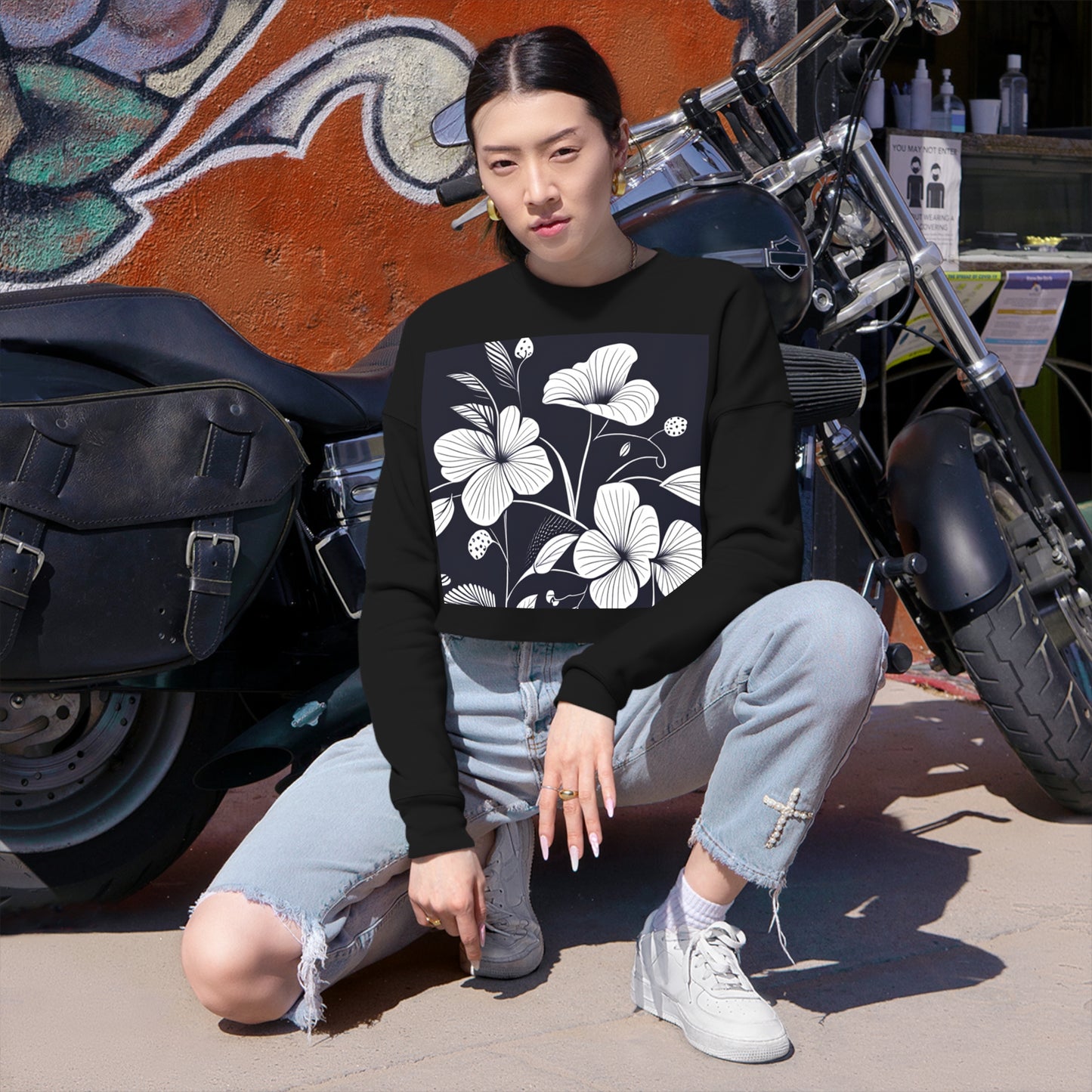 Spring Love Cropped Sweatshirt