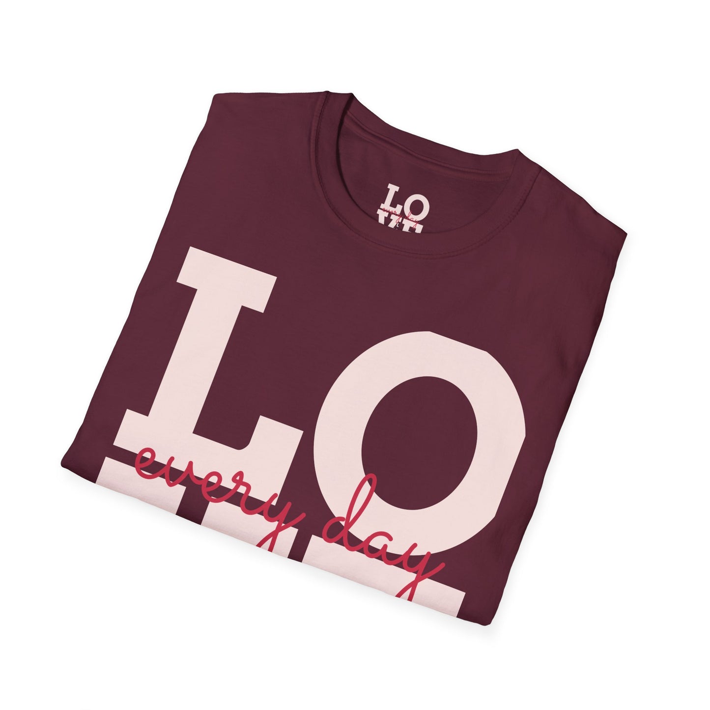 Unisex Softstyle T-Shirt - Everyday Love Graphic Tee with Dove Design