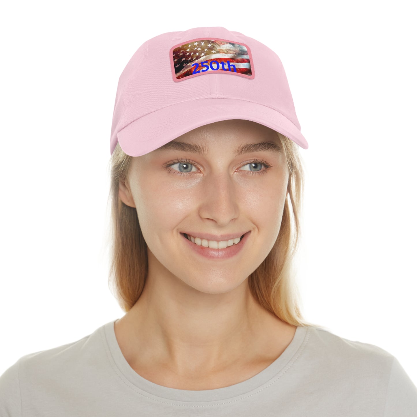 Patriotic Dad Hat with Leather Patch, American Flag Cap, Father's Day Gift, Casual Wear, Summer Accessory