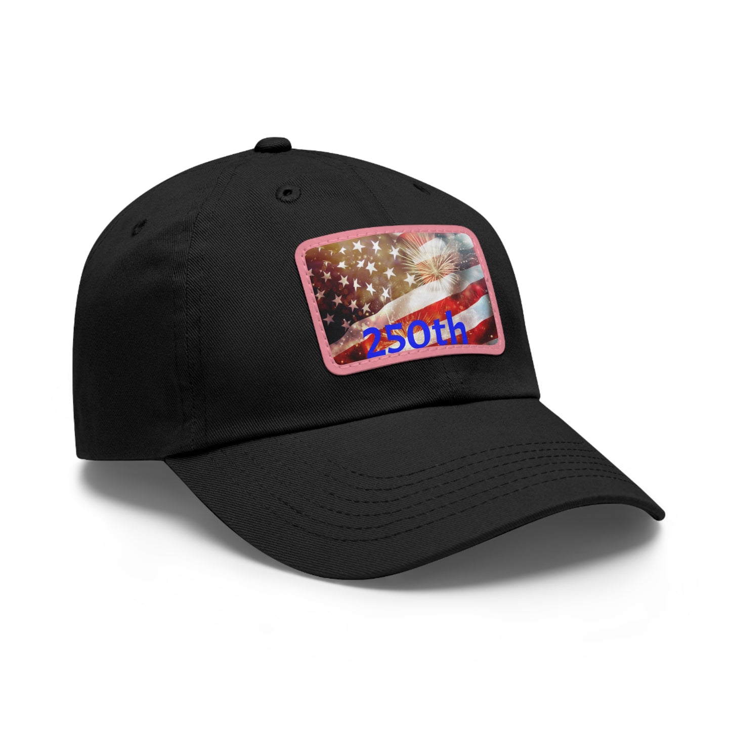 Patriotic Dad Hat with Leather Patch, American Flag Cap, Father's Day Gift, Casual Wear, Summer Accessory