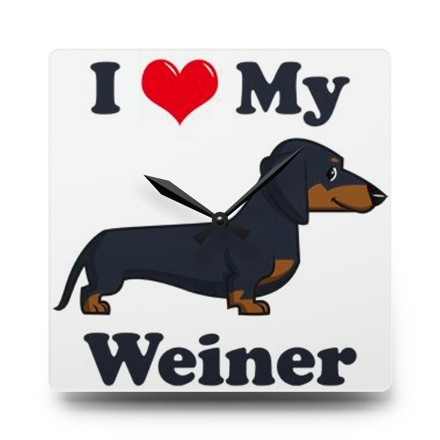 Dachshund Acrylic Wall Clock