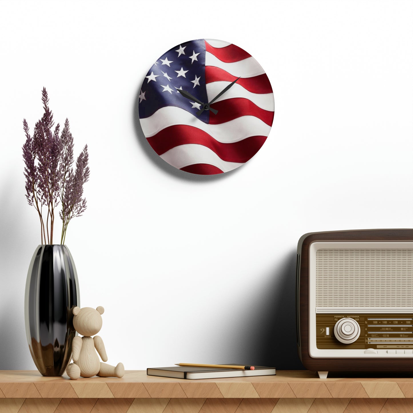 USA Acrylic Wall Clock