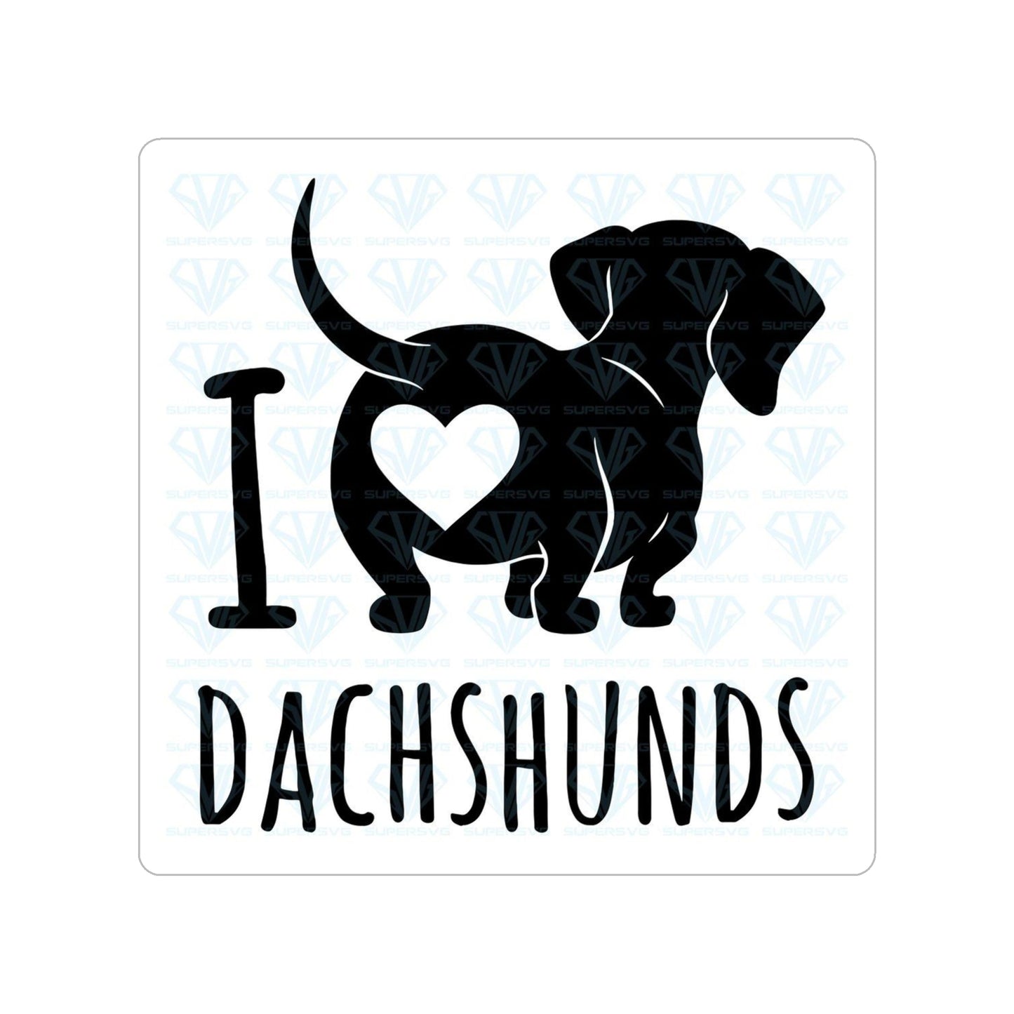 Dachshund Outdoor Stickers, Die-Cut, 1pcs