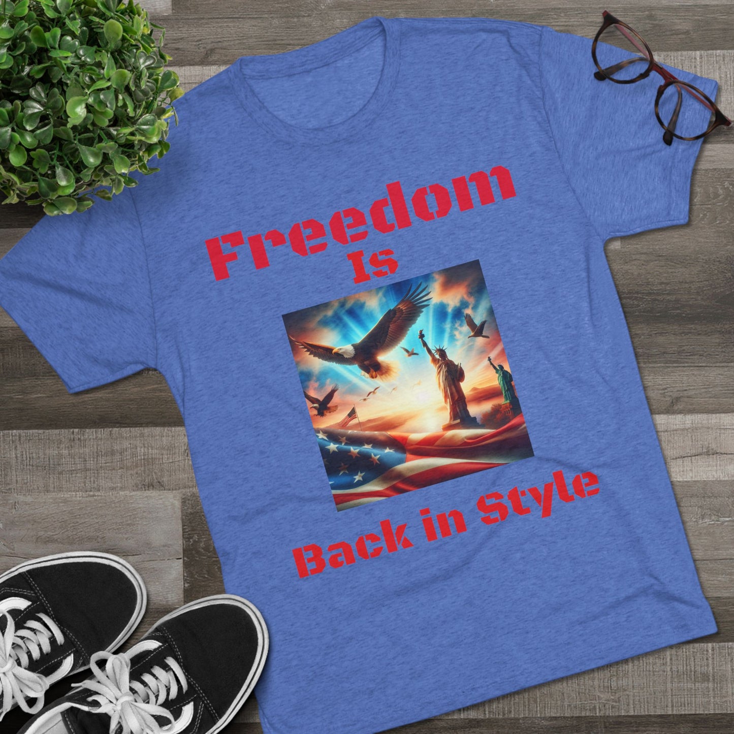 Unisex Tri-Blend Crew Tee Freedom