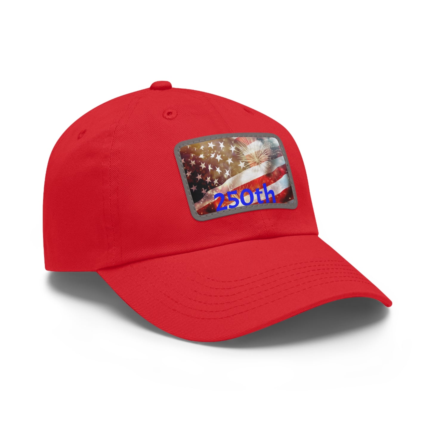 Patriotic Dad Hat with Leather Patch, American Flag Cap, Father's Day Gift, Casual Wear, Summer Accessory