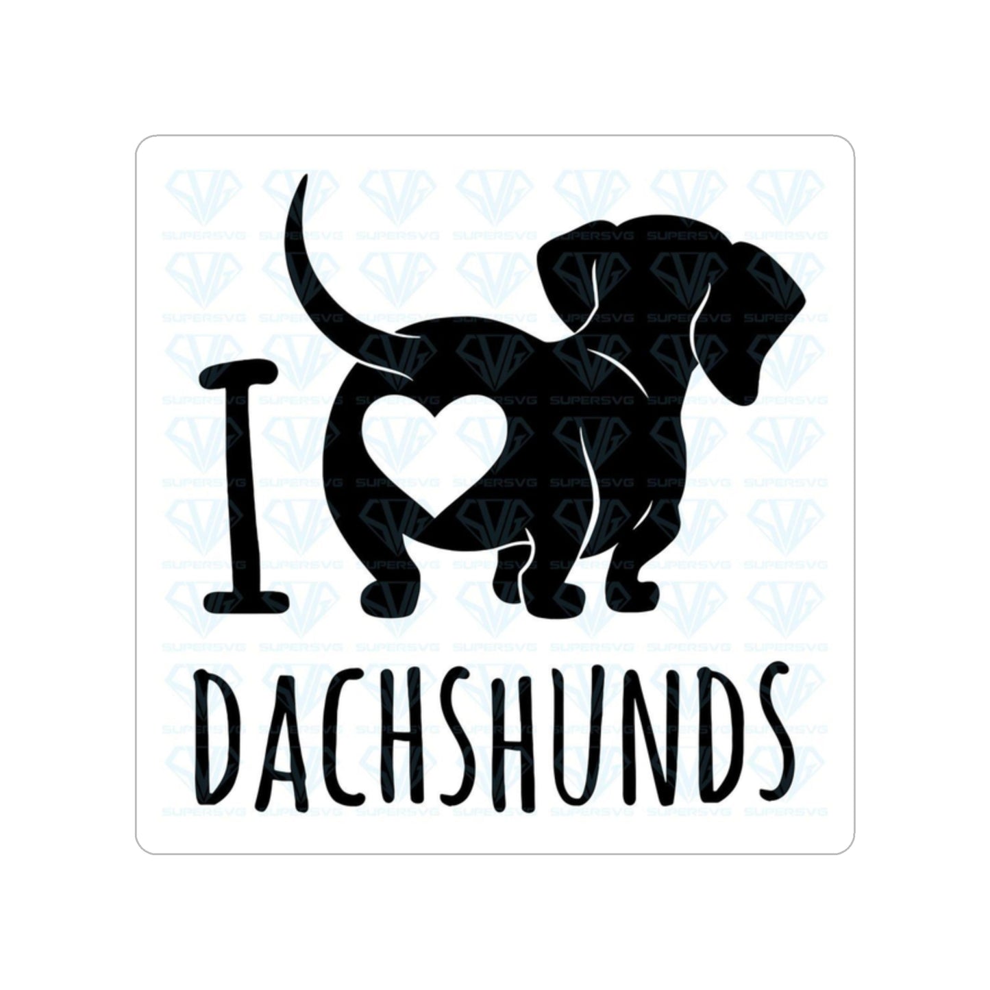 Dachshund Outdoor Stickers, Die-Cut, 1pcs