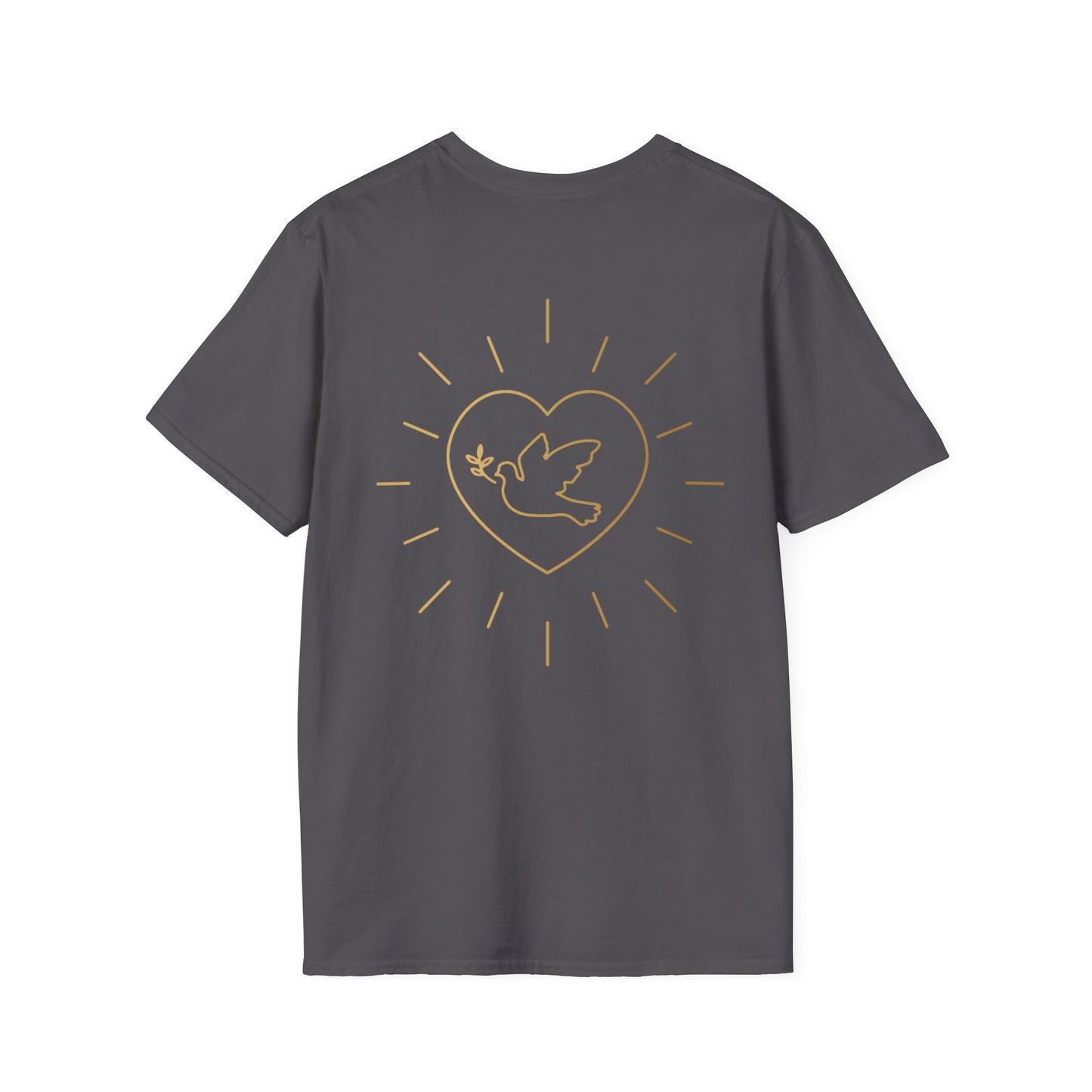 Unisex Softstyle T-Shirt - Everyday Love Graphic Tee with Dove Design