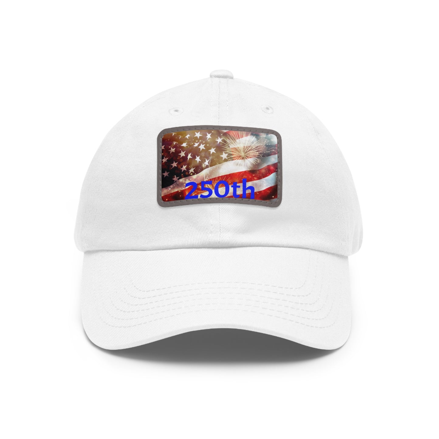 Patriotic Dad Hat with Leather Patch, American Flag Cap, Father's Day Gift, Casual Wear, Summer Accessory