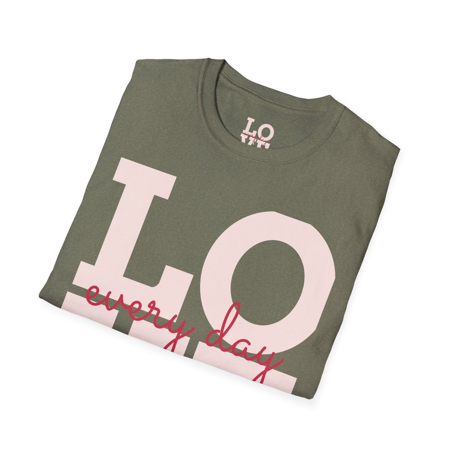 Unisex Softstyle T-Shirt - Everyday Love Graphic Tee with Dove Design