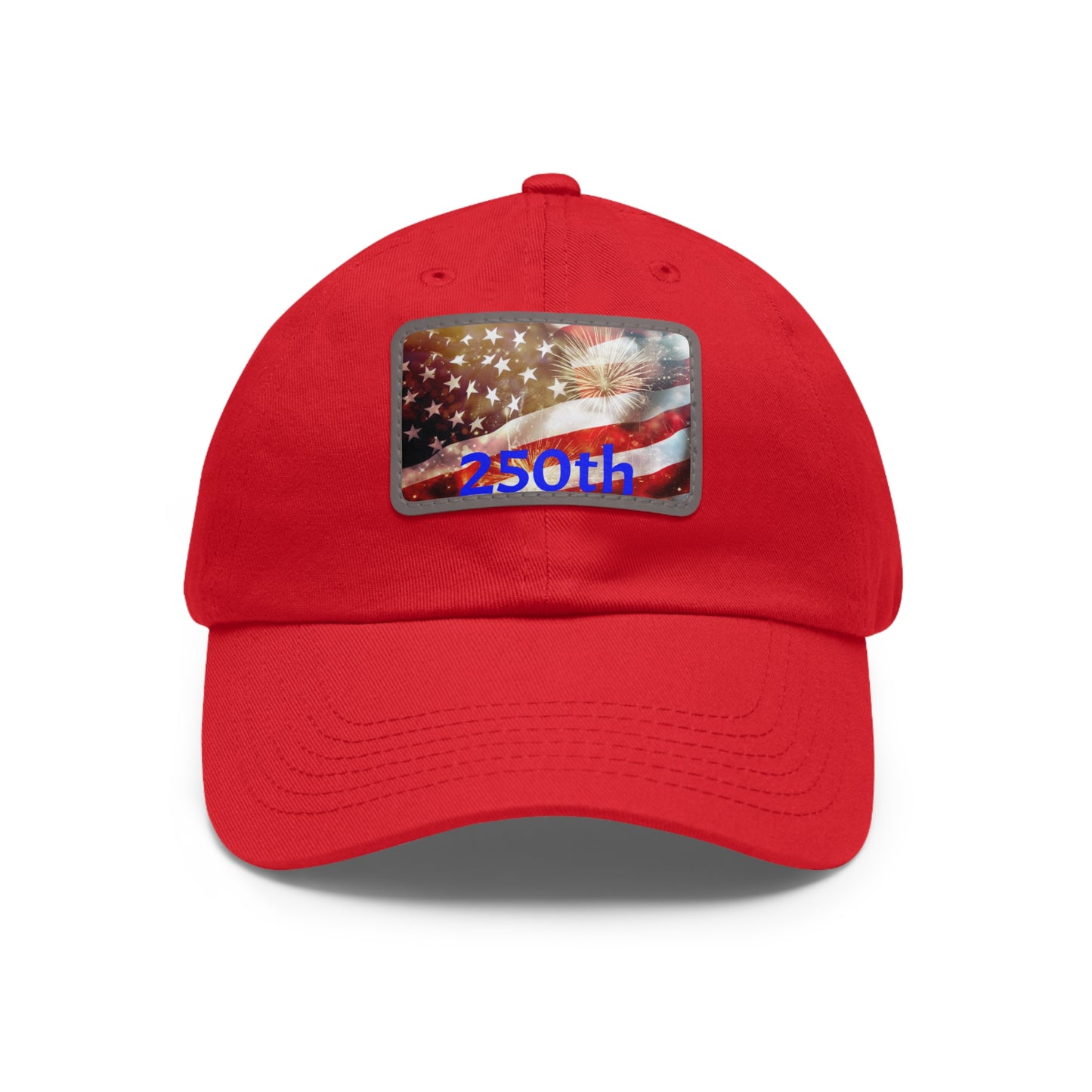 Patriotic Dad Hat with Leather Patch, American Flag Cap, Father's Day Gift, Casual Wear, Summer Accessory