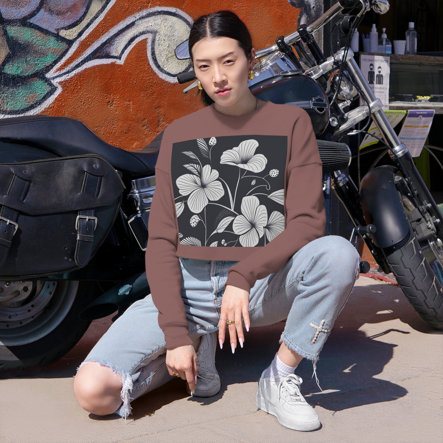 Spring Love Cropped Sweatshirt