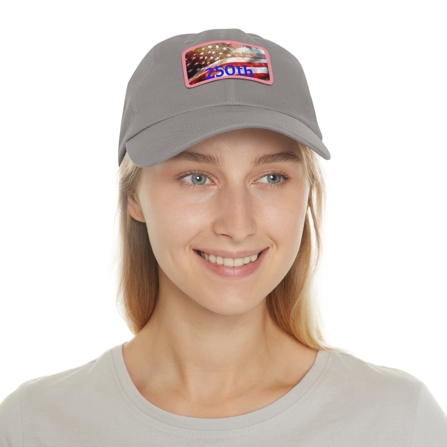 Patriotic Dad Hat with Leather Patch, American Flag Cap, Father's Day Gift, Casual Wear, Summer Accessory