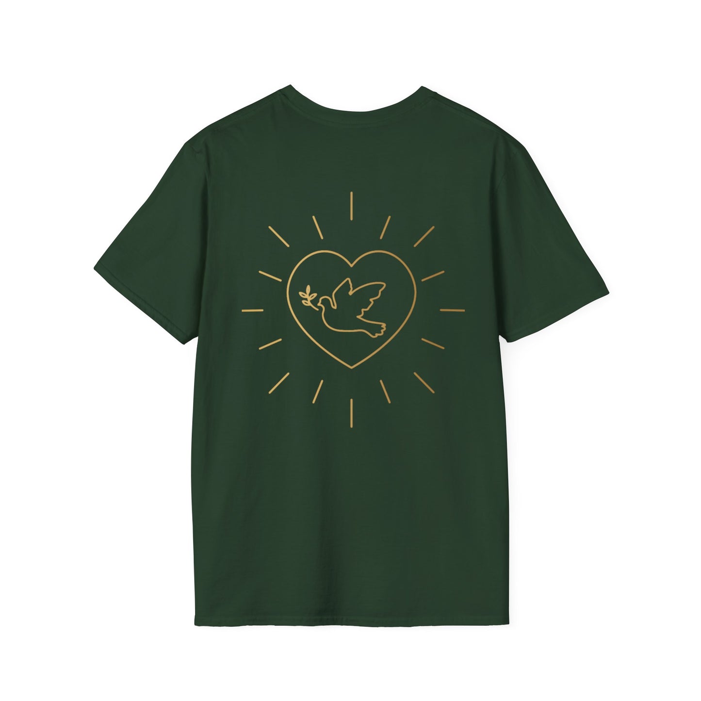 Unisex Softstyle T-Shirt - Everyday Love Graphic Tee with Dove Design