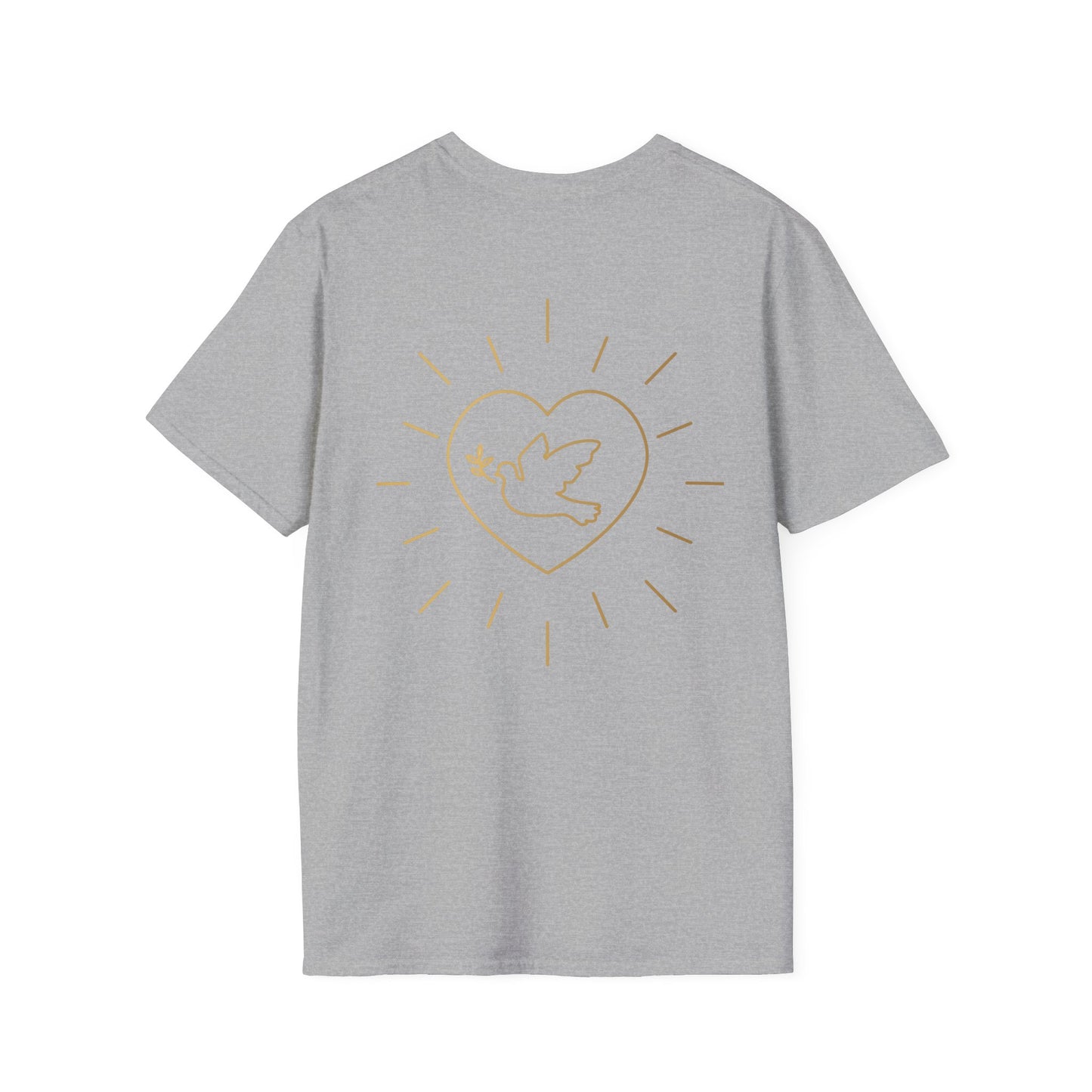 Unisex Softstyle T-Shirt - Everyday Love Graphic Tee with Dove Design