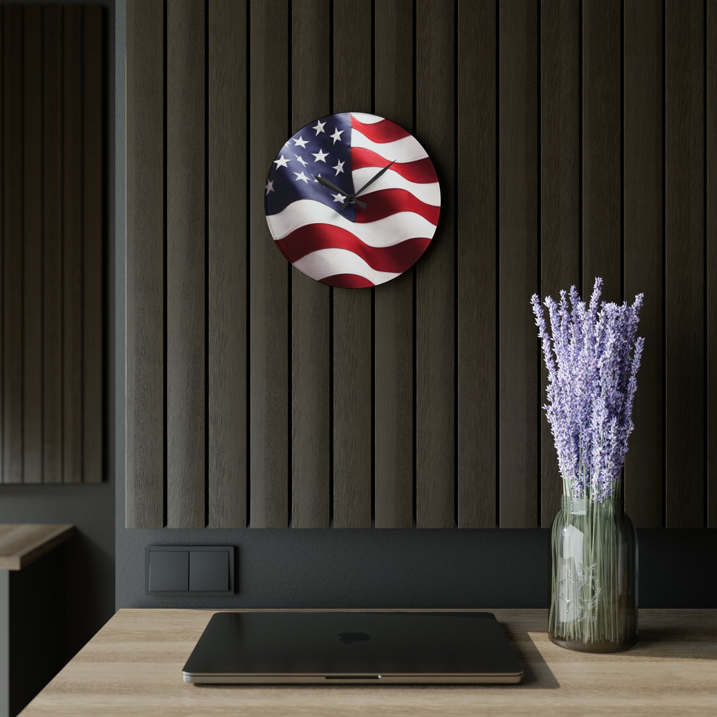 USA Acrylic Wall Clock