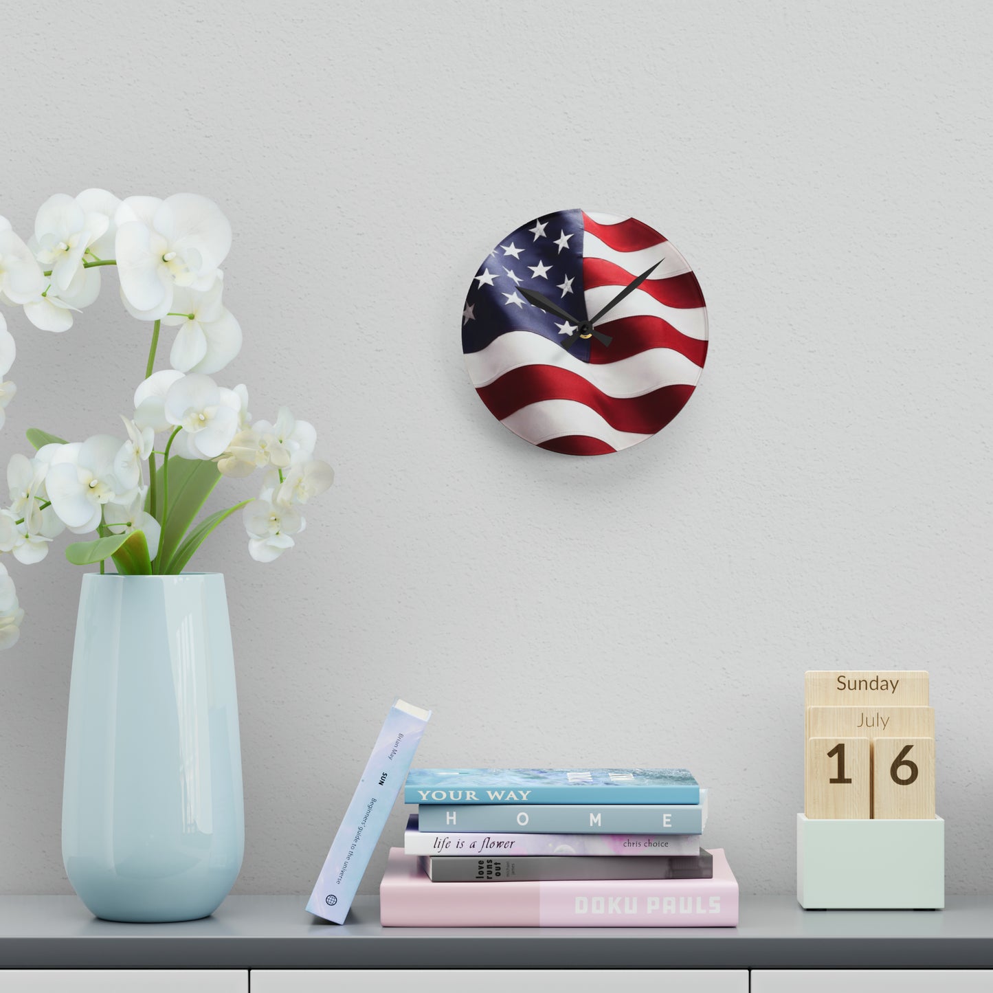 USA Acrylic Wall Clock