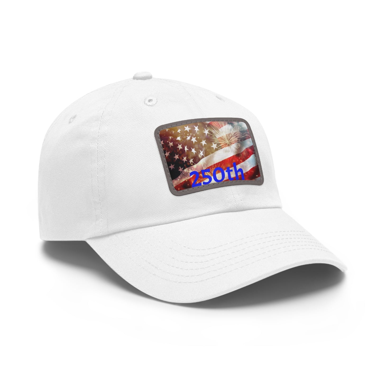 Patriotic Dad Hat with Leather Patch, American Flag Cap, Father's Day Gift, Casual Wear, Summer Accessory