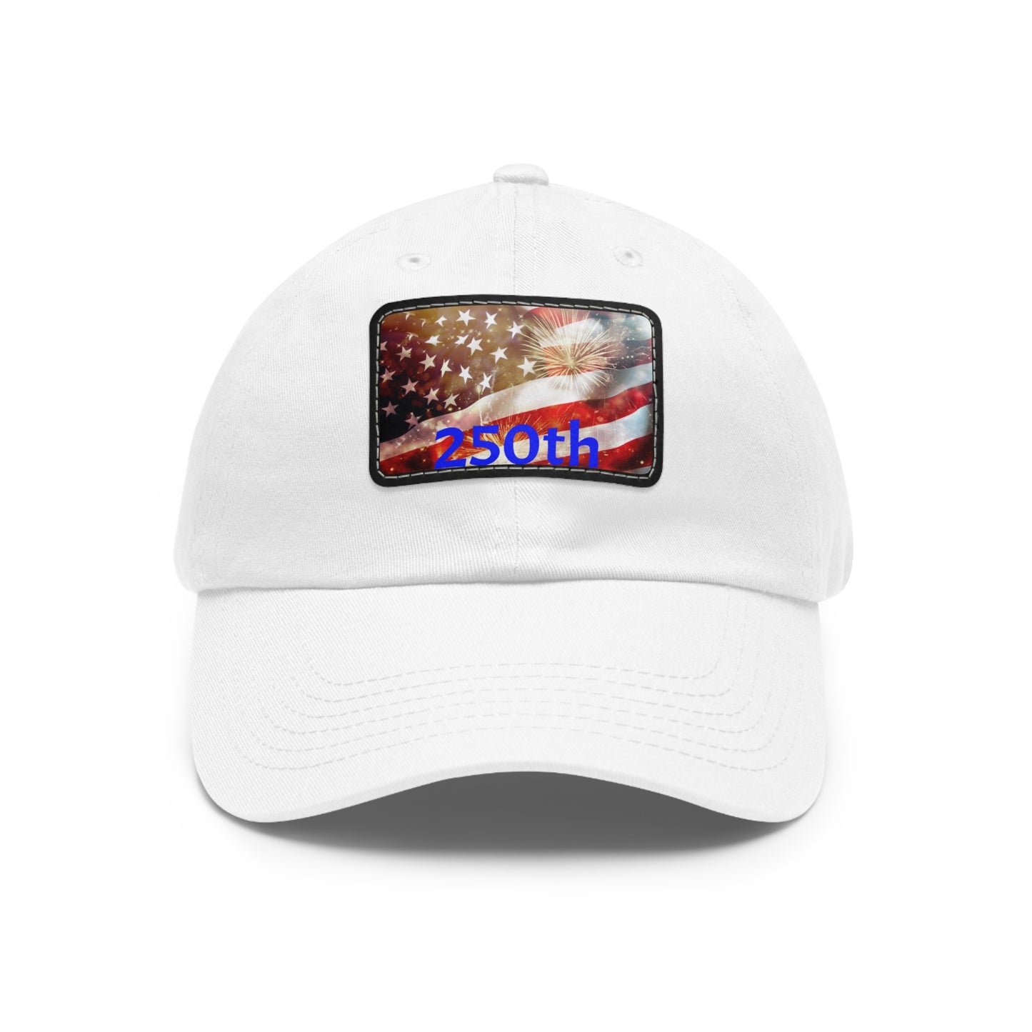 Patriotic Dad Hat with Leather Patch, American Flag Cap, Father's Day Gift, Casual Wear, Summer Accessory