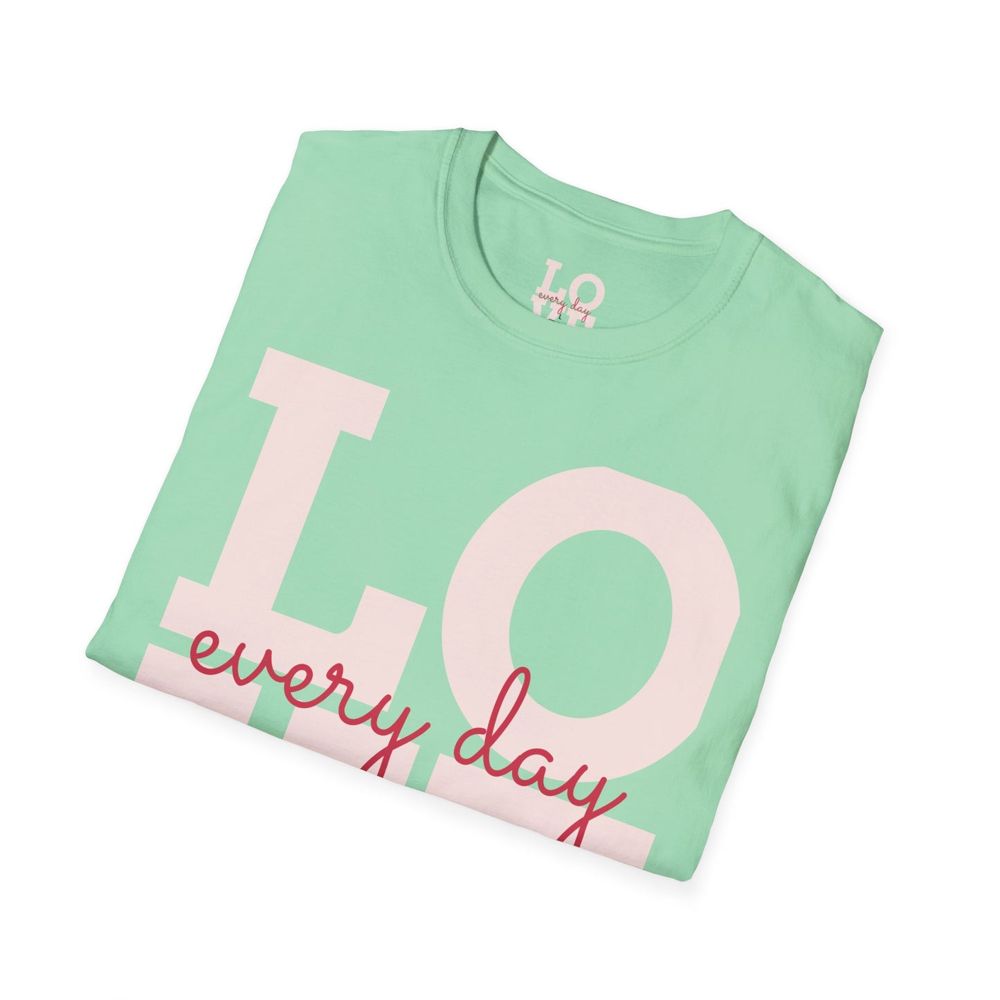 Unisex Softstyle T-Shirt - Everyday Love Graphic Tee with Dove Design