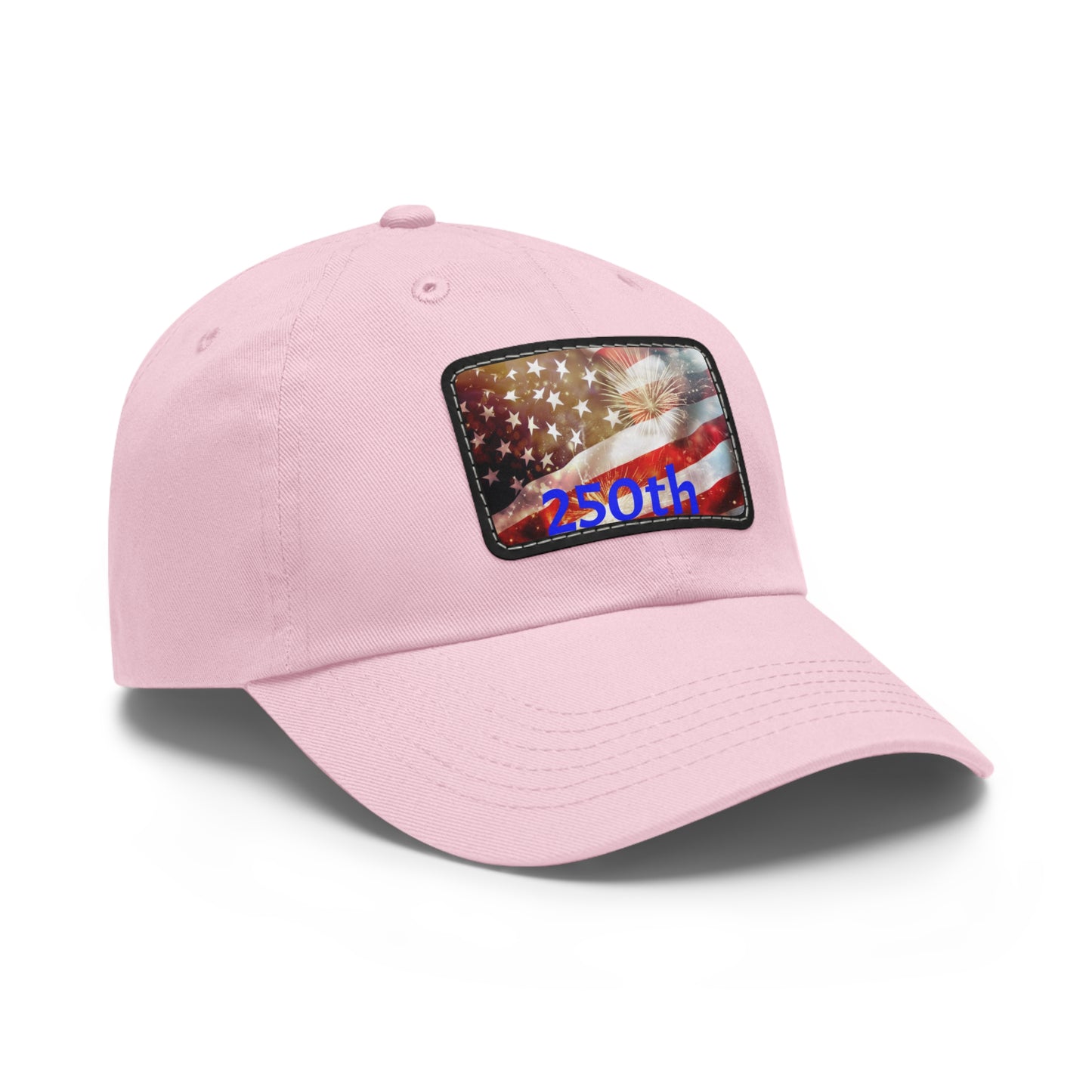 Patriotic Dad Hat with Leather Patch, American Flag Cap, Father's Day Gift, Casual Wear, Summer Accessory
