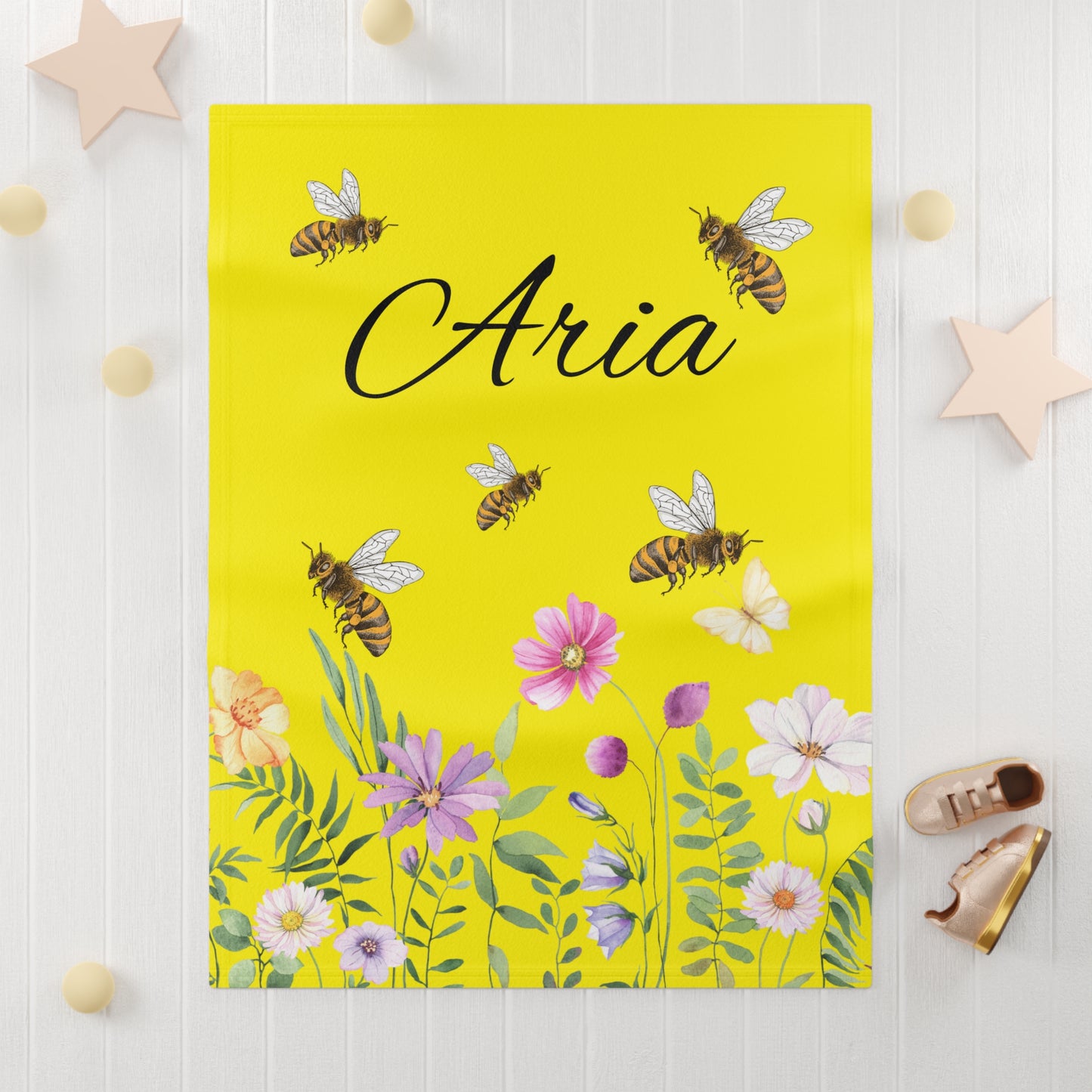 Personalized Soft Fleece Baby Blanket - Perfect for Nursery Decor and Gifts