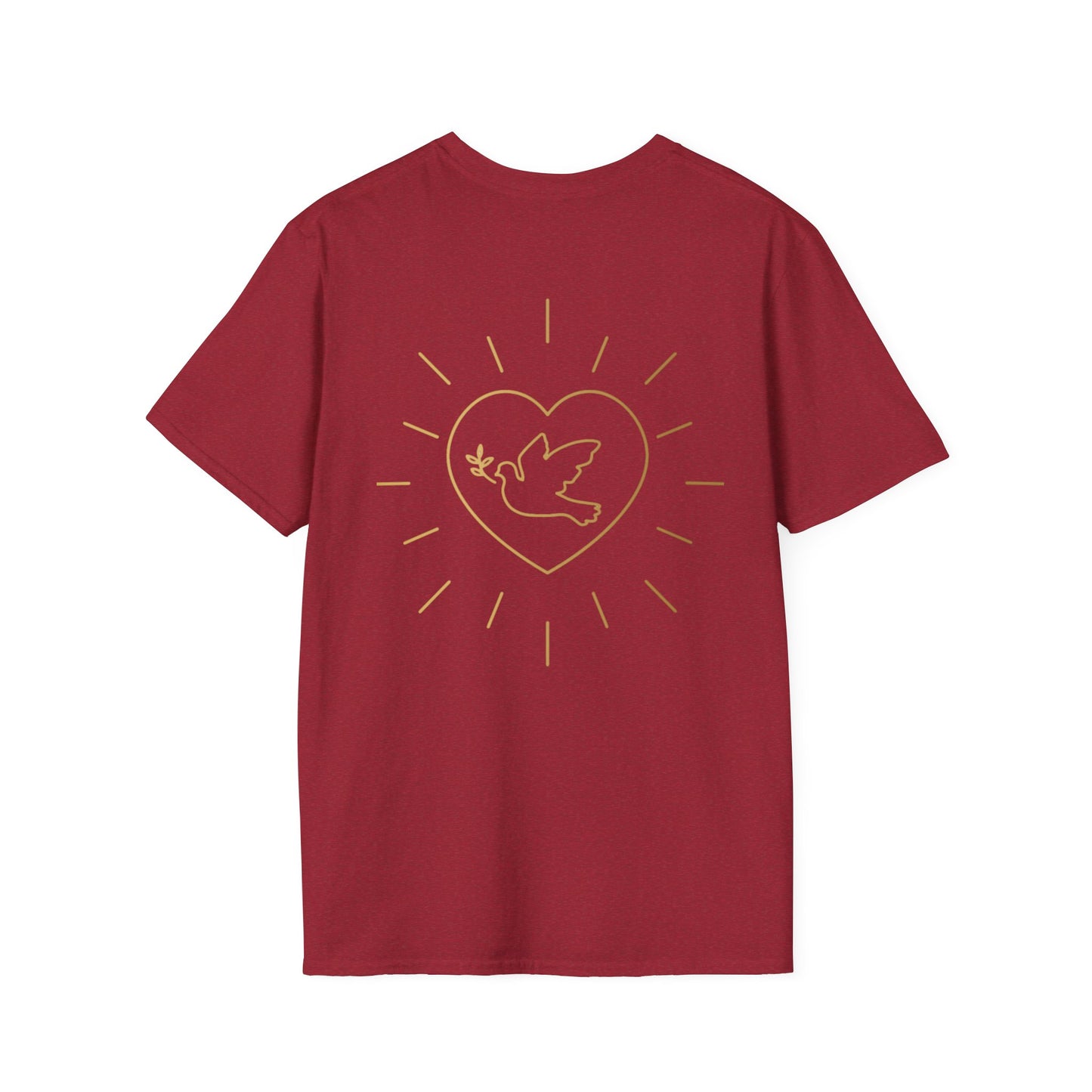 Unisex Softstyle T-Shirt - Everyday Love Graphic Tee with Dove Design