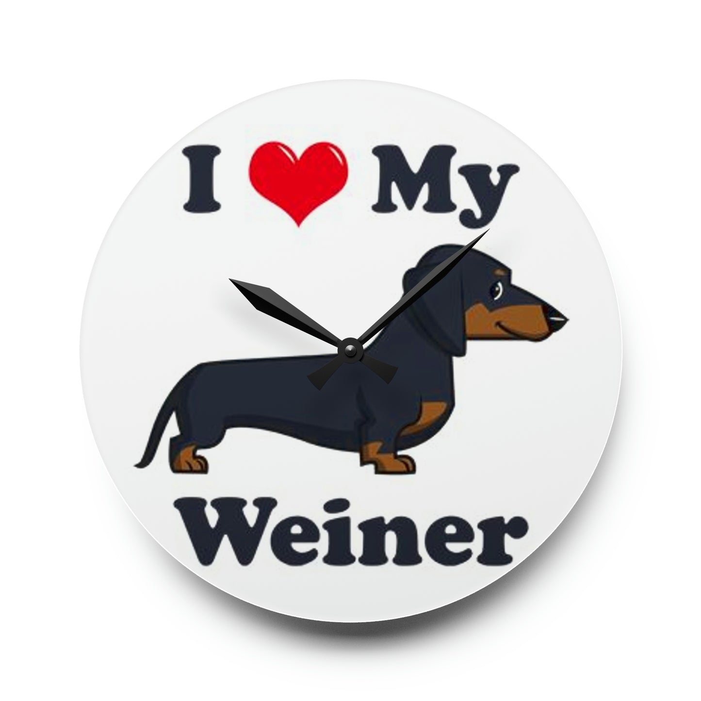 Dachshund Acrylic Wall Clock
