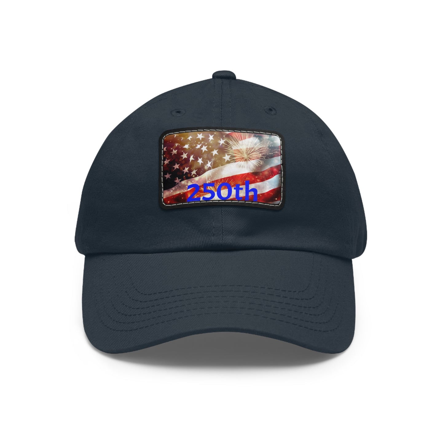 Patriotic Dad Hat with Leather Patch, American Flag Cap, Father's Day Gift, Casual Wear, Summer Accessory