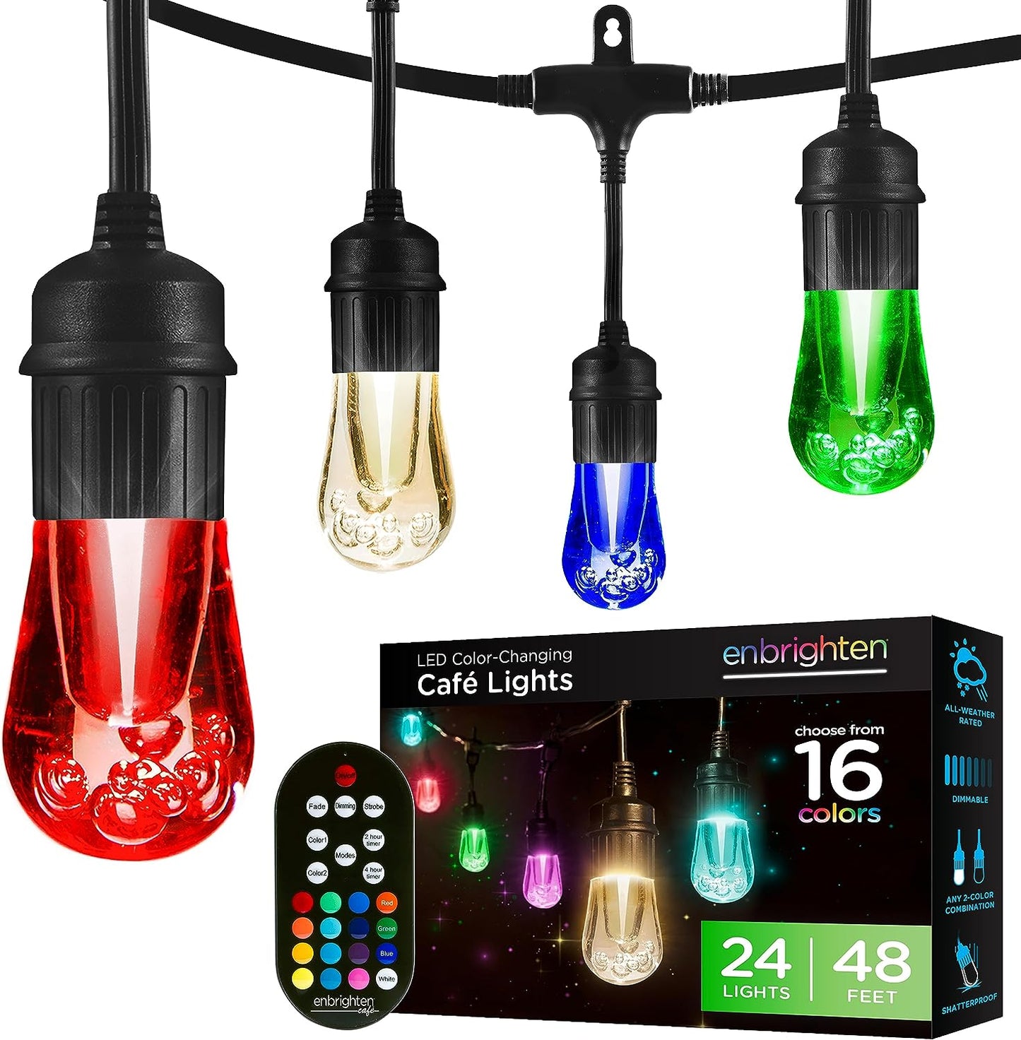 Enbrighten Premium Color Changing String Lights