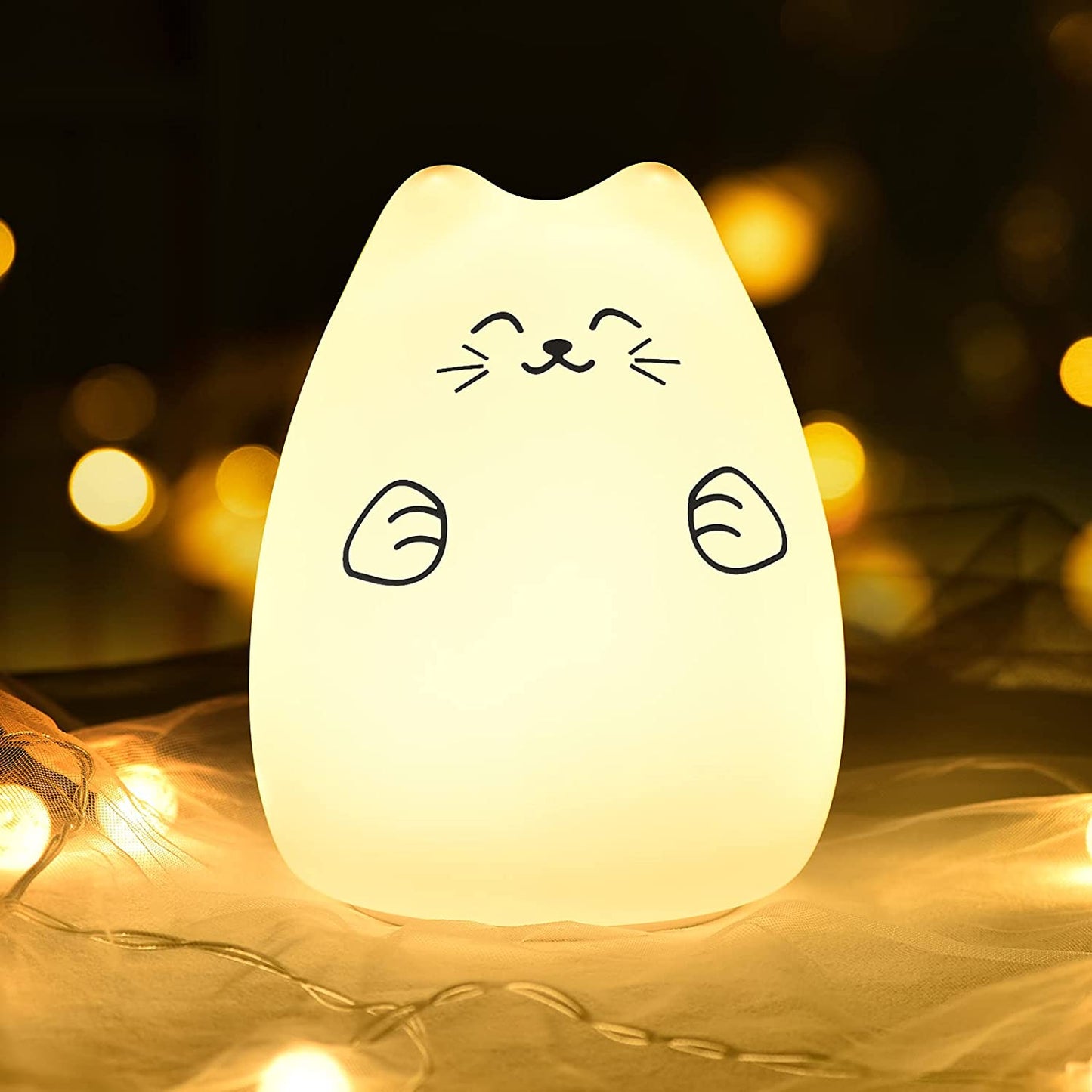 Goline Cat Lamp, Gifts for 3 4 5 Year Old Girls,Graduation Gifts for Teen Girls,Kids Night Light for Bedroom,Kawaii Kitty Baby Nursery Lamp with Remote Control.