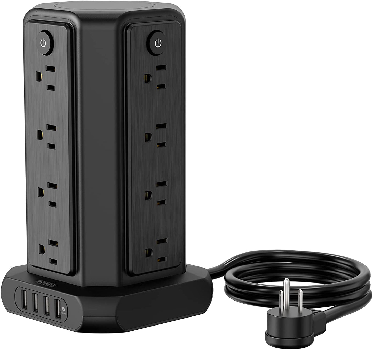 Power Strip Tower Surge Protector - Ultimate Charging Station with 8 Outlets, Perfect for Home and Office Use"