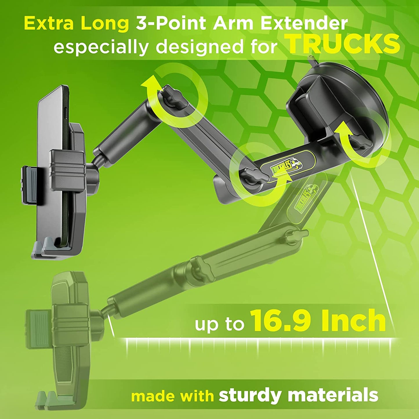 Heavy Duty Cell Phone Holder for Trucks