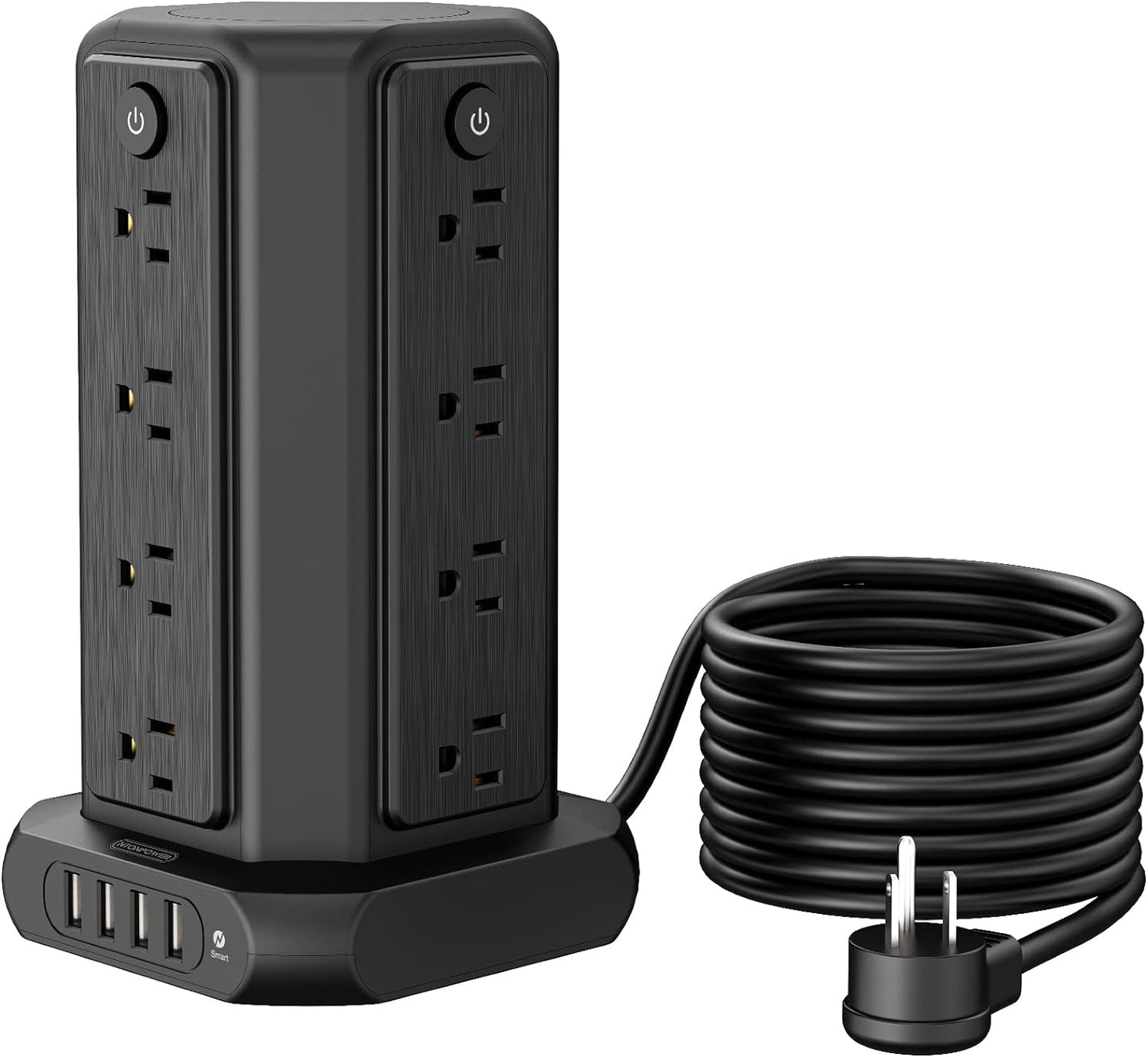 Power Strip Tower Surge Protector - Ultimate Charging Station with 8 Outlets, Perfect for Home and Office Use"