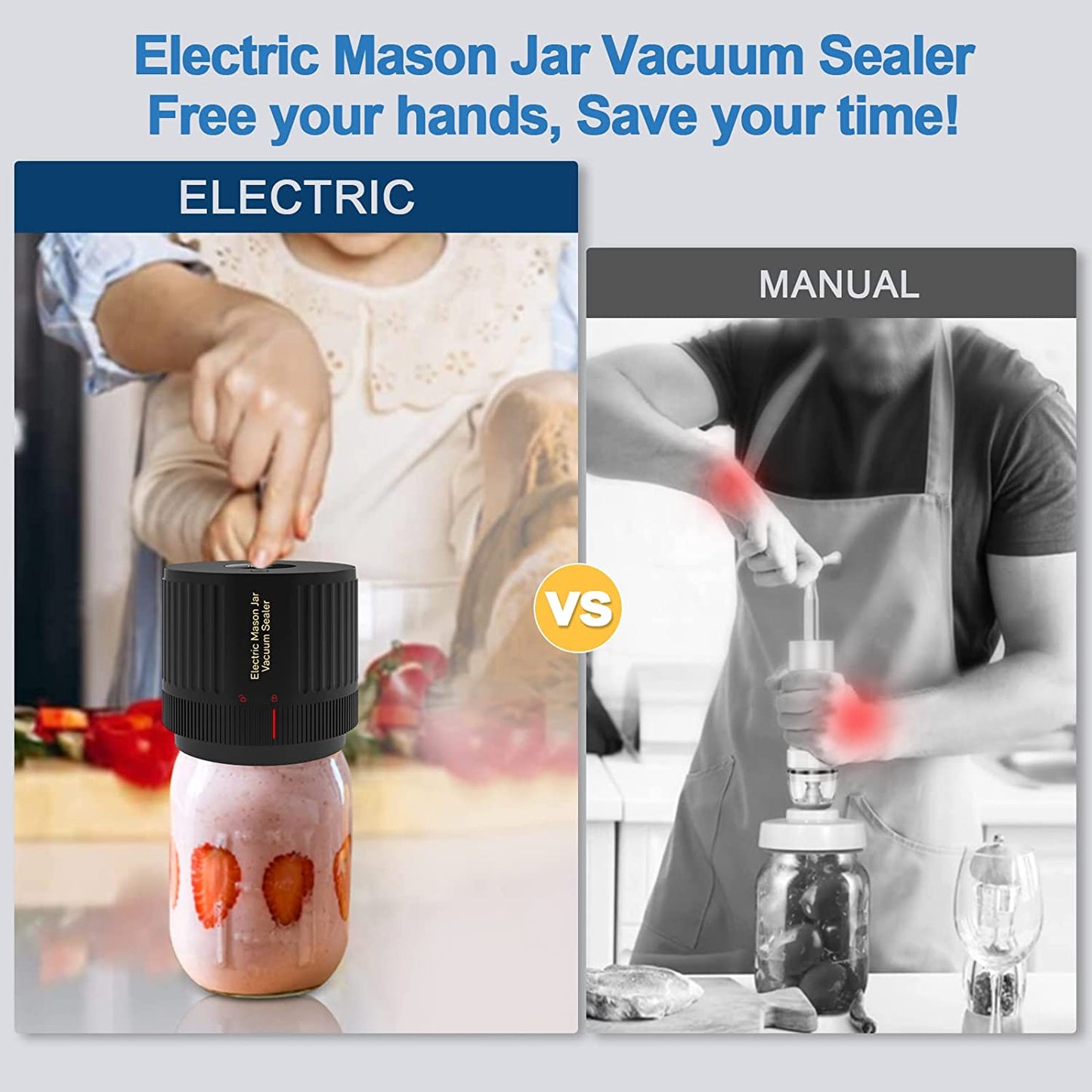 Electric Mason Jar Vacuum Sealer Kit