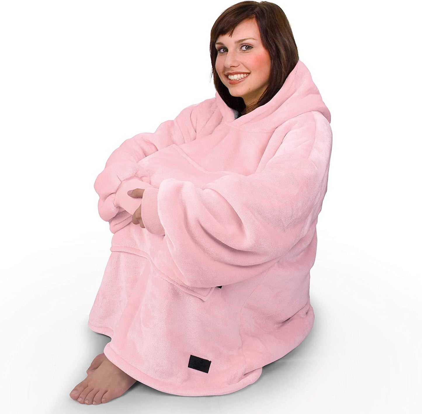 Catalonia Full Body Blanket Hoodie Sweatshirt, Extra Long Lounging Pullover