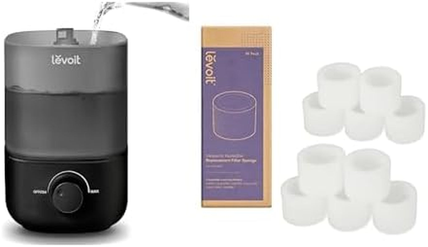 LEVOIT Top Fill Humidifiers for Bedroom, 2.5L Large Tank, Easy to Fill and Clean, 26Db Quiet Cool Mist Air Humidifier for Home Baby Nursery & Plants,Auto Shut-Off and Bpa-Free for Safety, 25H Runtime