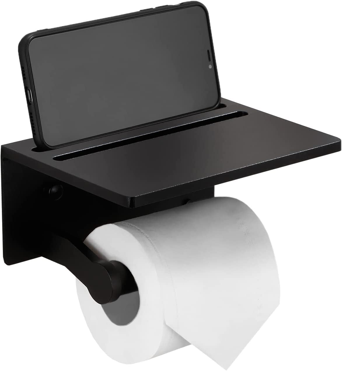"Antique Brass Smarthome Toilet Paper Holder with Mobile Phone Shelf .