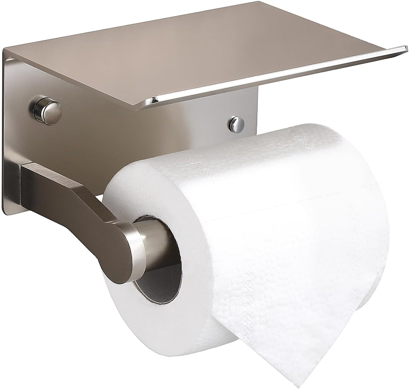 "Antique Brass Smarthome Toilet Paper Holder with Mobile Phone Shelf .