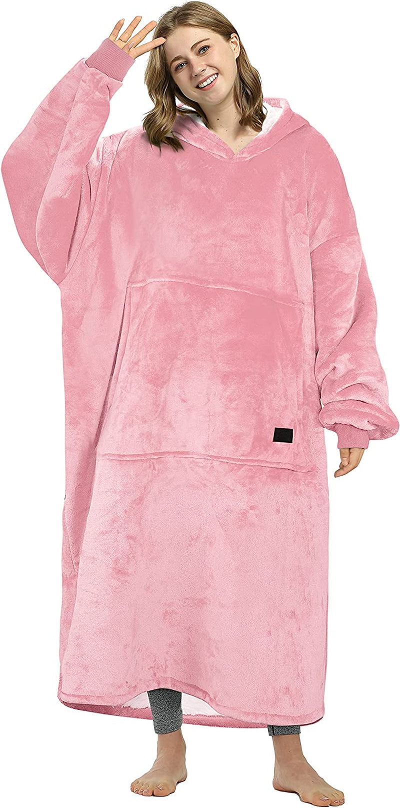 Catalonia Full Body Blanket Hoodie Sweatshirt, Extra Long Lounging Pullover