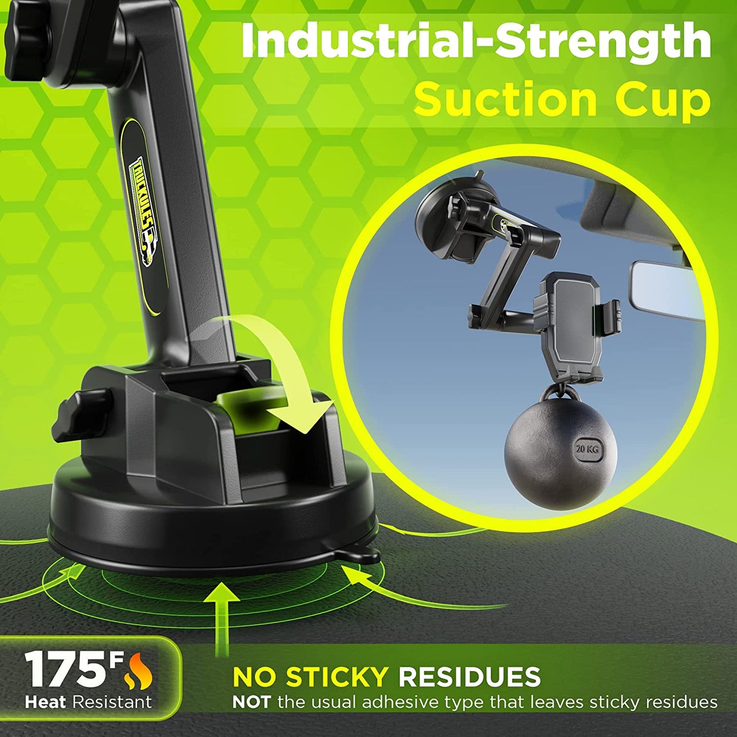 Heavy Duty Cell Phone Holder for Trucks