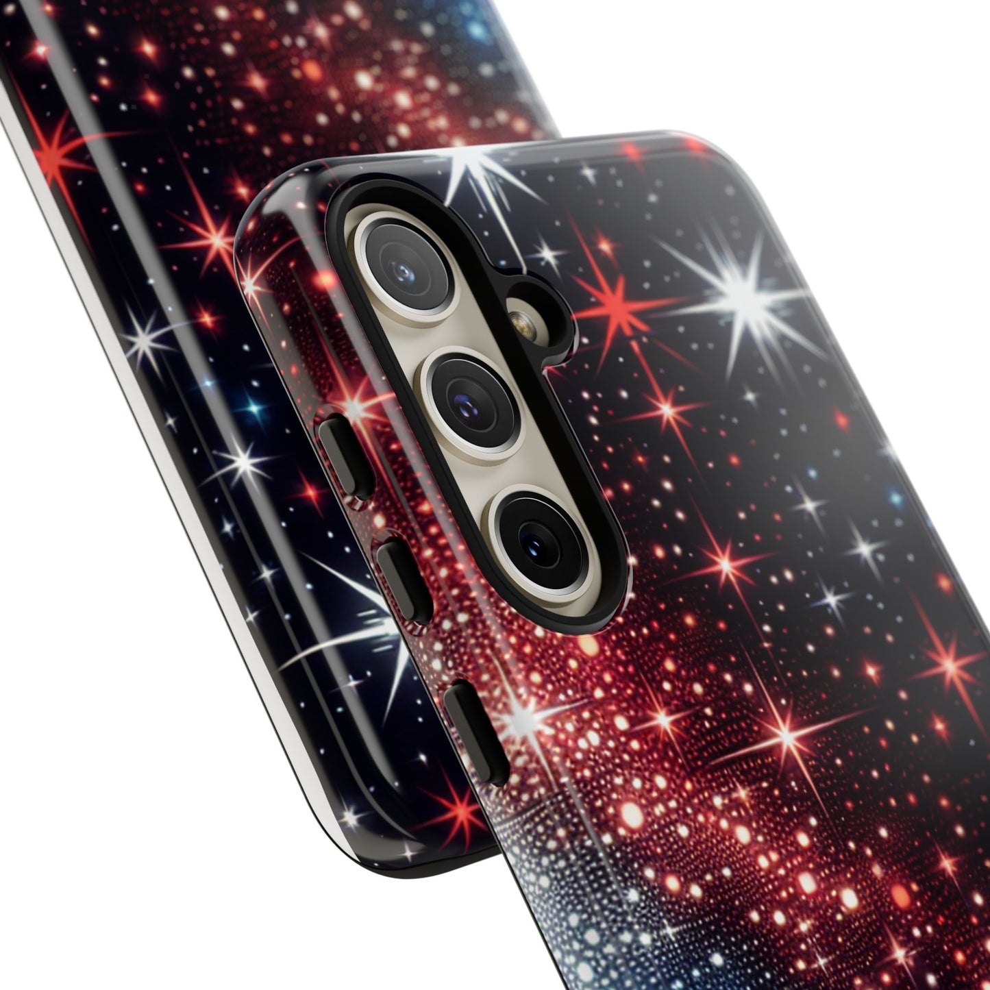 Phone Case, American Starry Night Tough Case, USA Flag Protective Cover, Patriotic iPhone Accessory, Military Veteran Gift