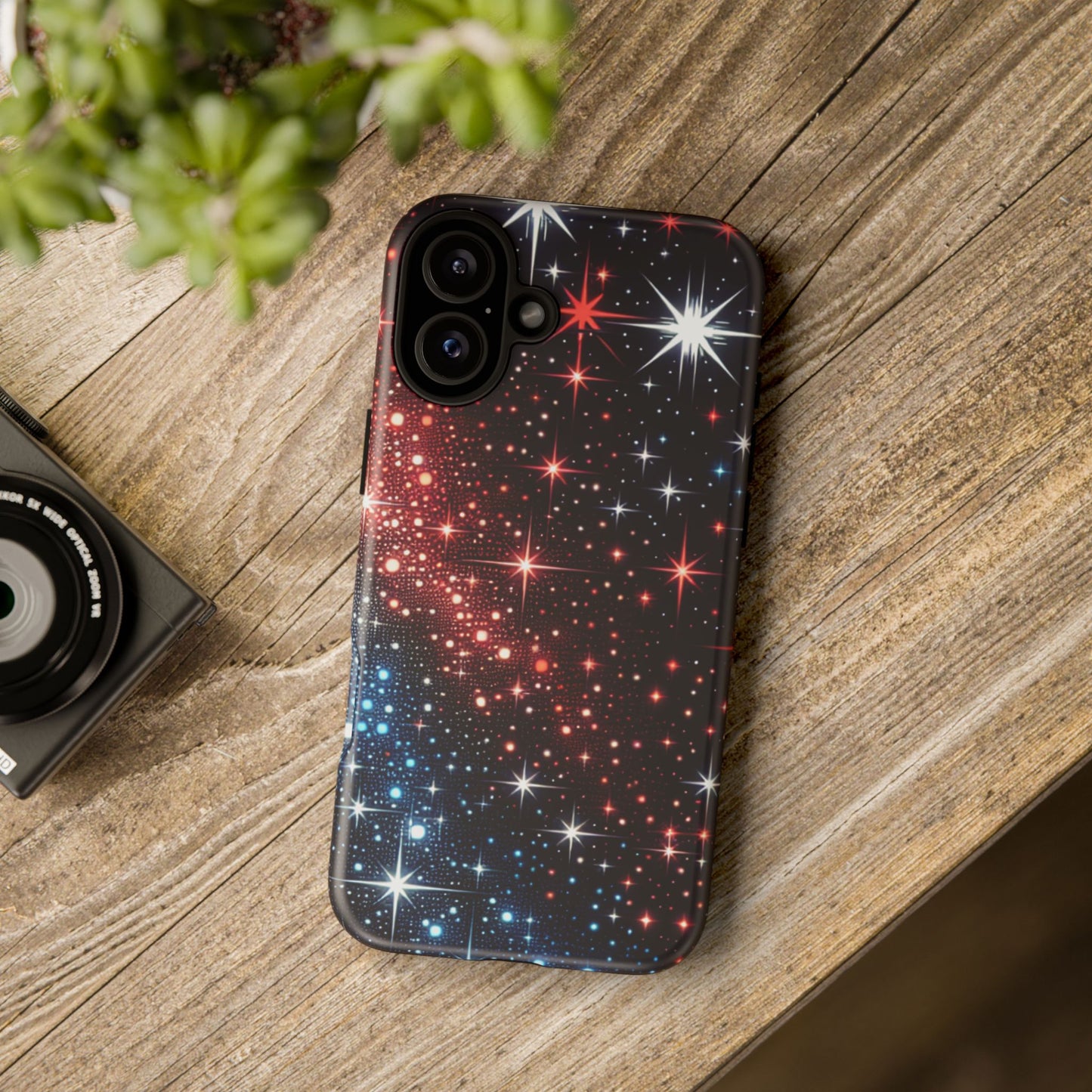 Phone Case, American Starry Night Tough Case, USA Flag Protective Cover, Patriotic iPhone Accessory, Military Veteran Gift