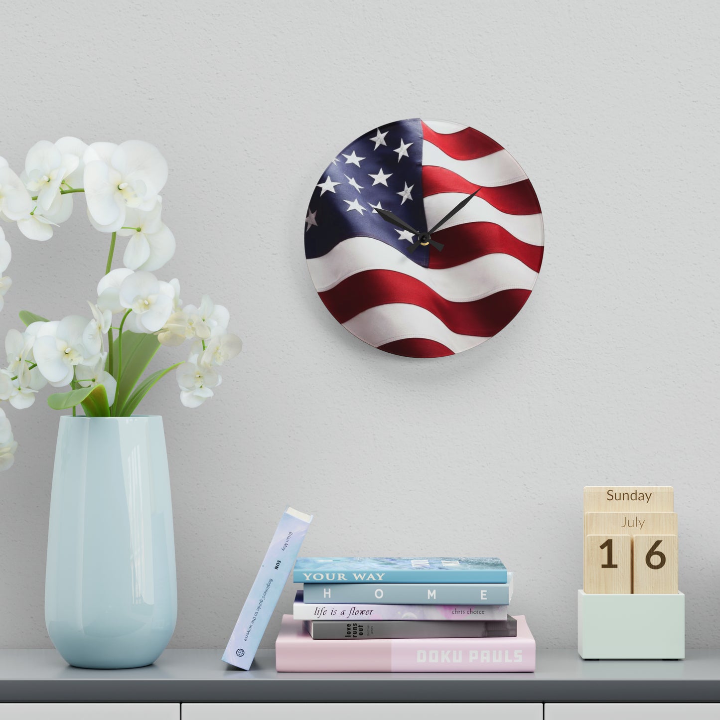 USA Acrylic Wall Clock