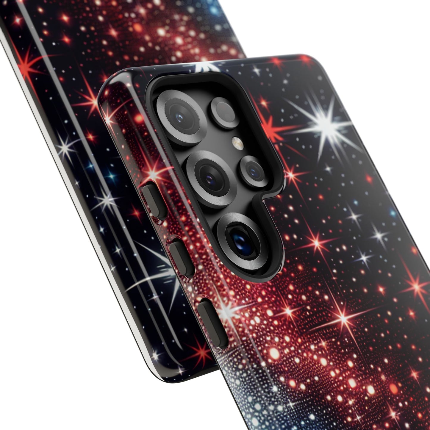 Phone Case, American Starry Night Tough Case, USA Flag Protective Cover, Patriotic iPhone Accessory, Military Veteran Gift