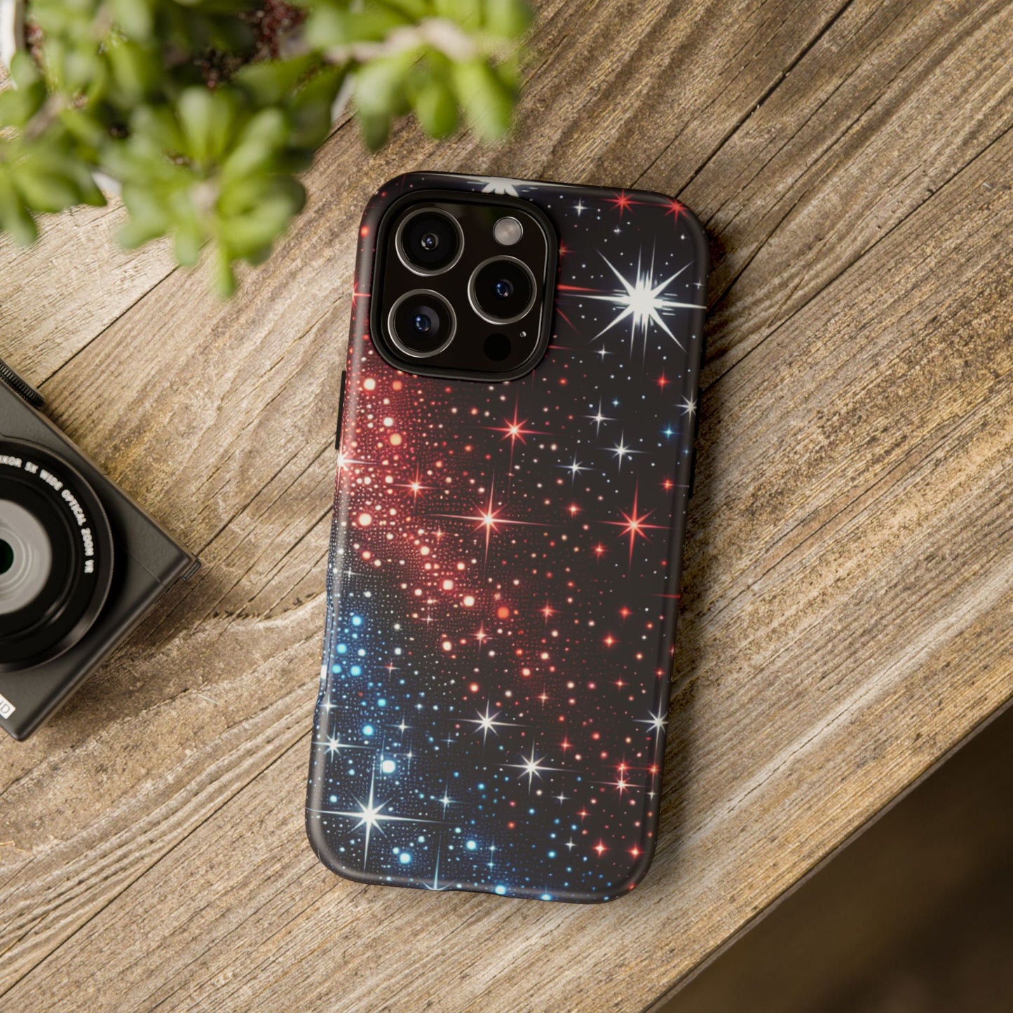 Phone Case, American Starry Night Tough Case, USA Flag Protective Cover, Patriotic iPhone Accessory, Military Veteran Gift