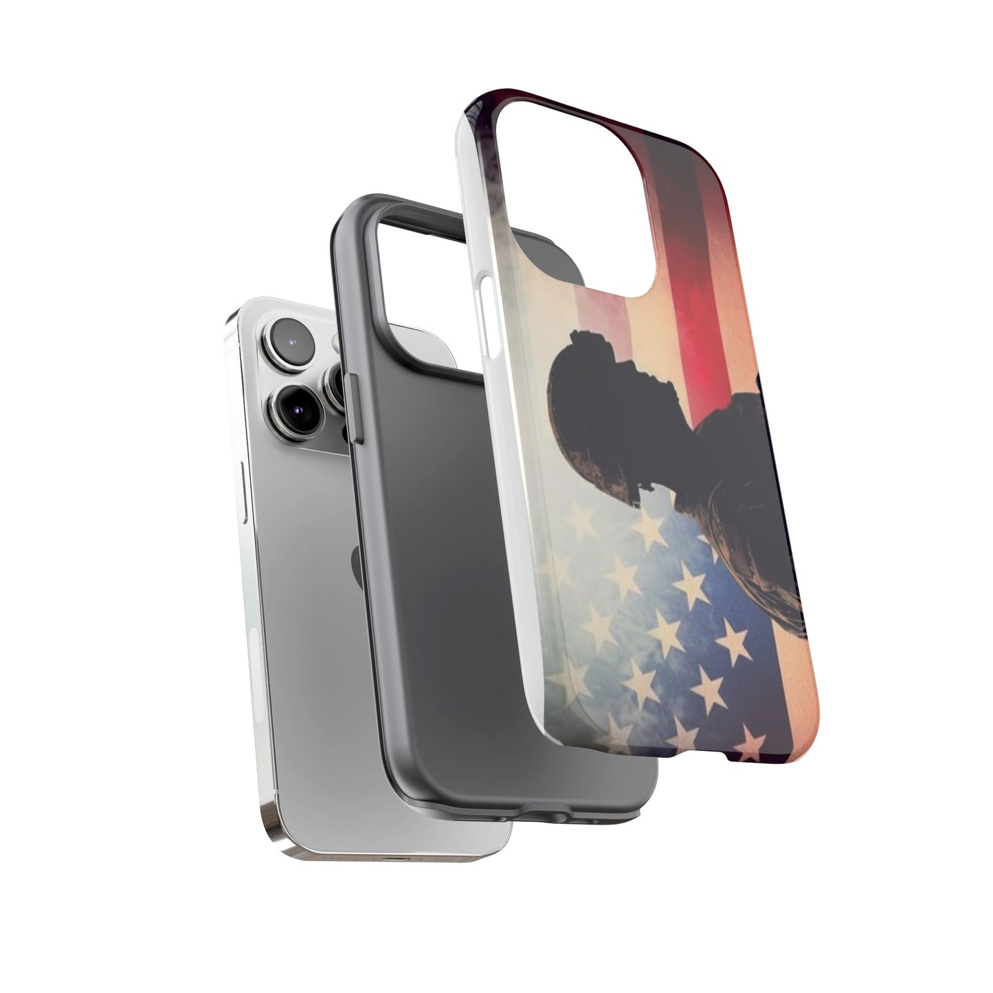 Phone Case - Army Proud Tough Military iPhone Cover, Soldier Gift, Protective Cellphone Case, Military Service Appreciation, Camouflage