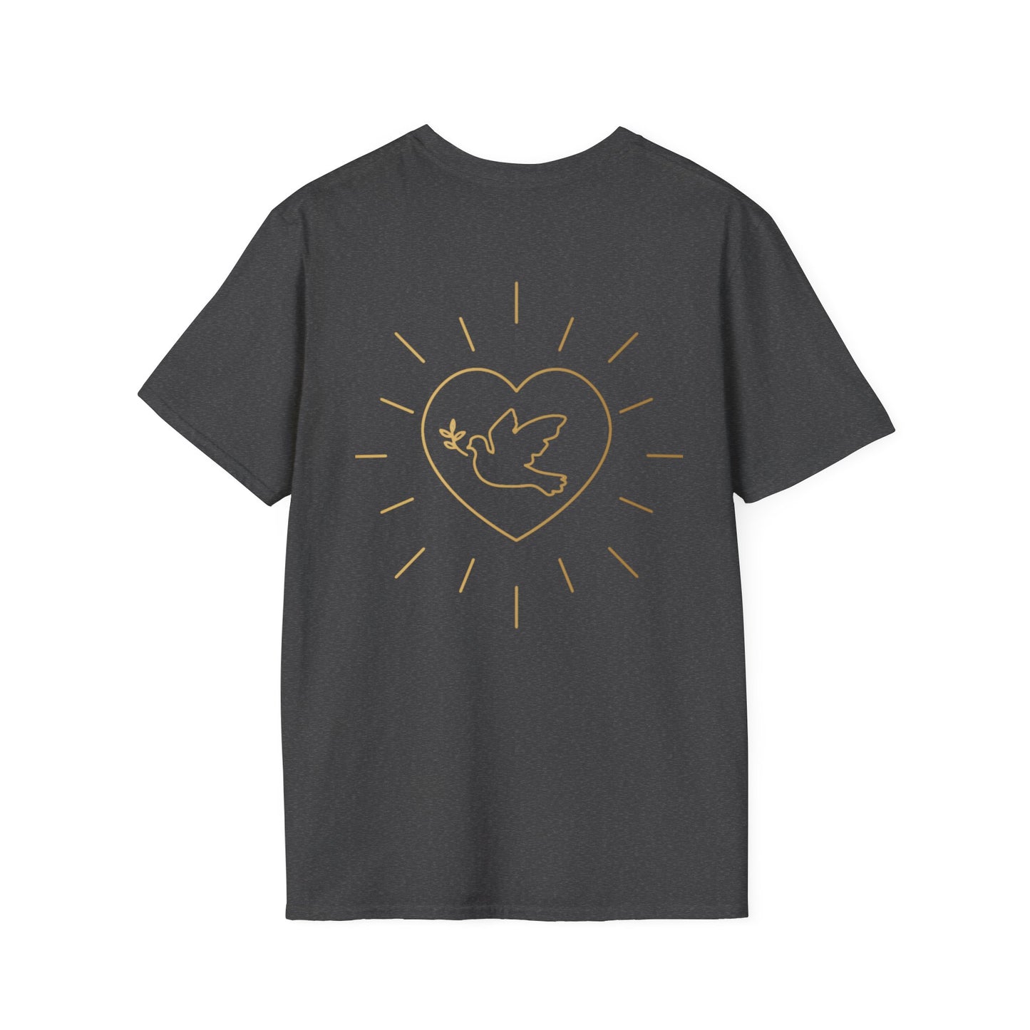 Unisex Softstyle T-Shirt - Everyday Love Graphic Tee with Dove Design